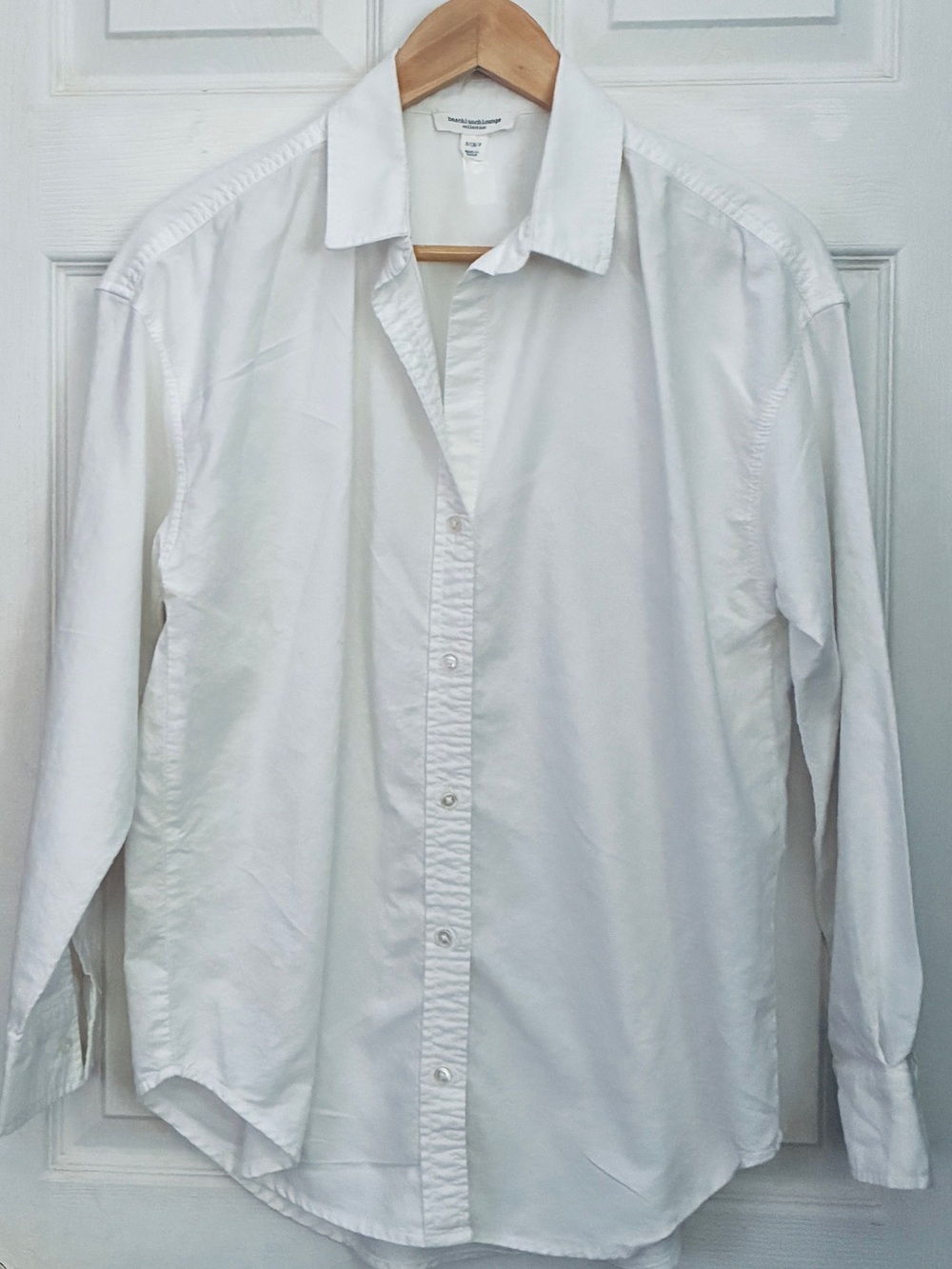 beachlunchlounge White Long-Sleeve Dress Shirt